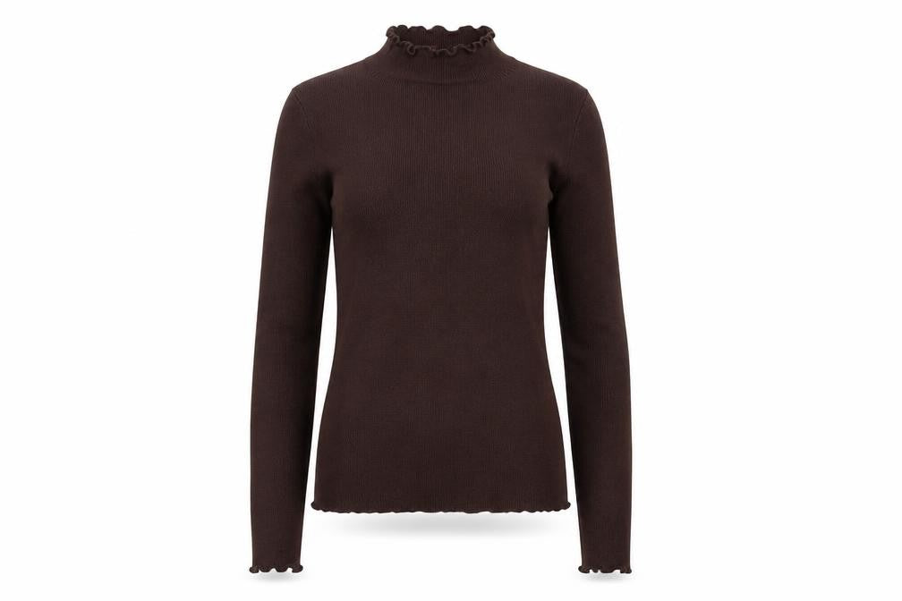 MNG Women’s Brown XS Mock Neck Knit Jumper