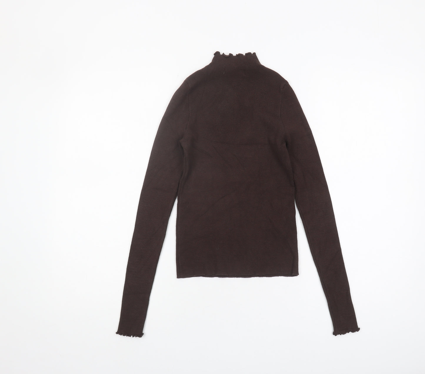 MNG Women’s Brown XS Mock Neck Knit Jumper