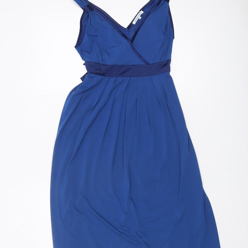 Anna Field Women's Blue Midi Wrap Dress, Size 12