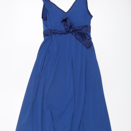 Anna Field Women's Blue Midi Wrap Dress, Size 12