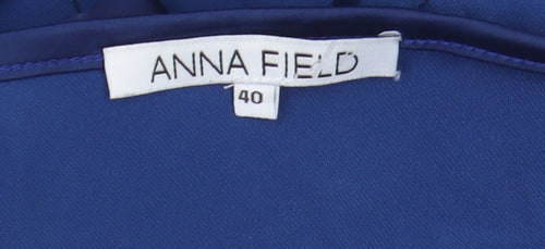 Anna Field Women's Blue Midi Wrap Dress, Size 12