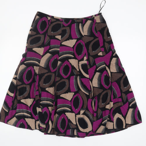 M&Co Women's Multicoloured A-Line Skirt Size 12