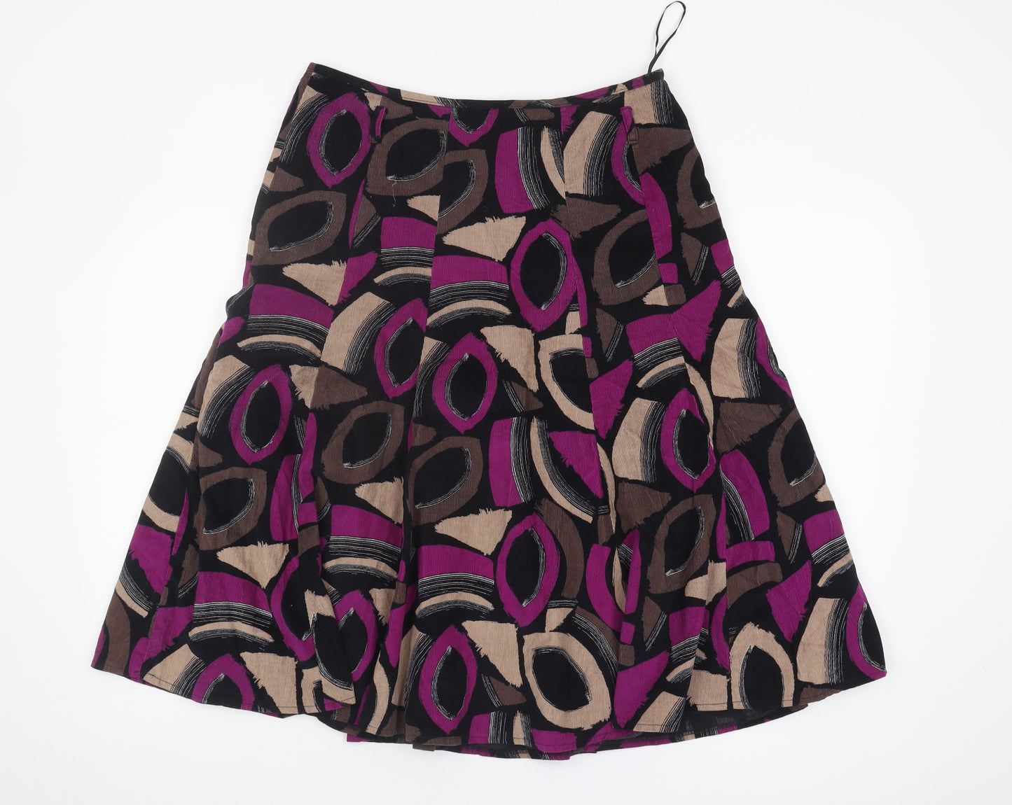 M&Co Women's Multicoloured A-Line Skirt Size 12
