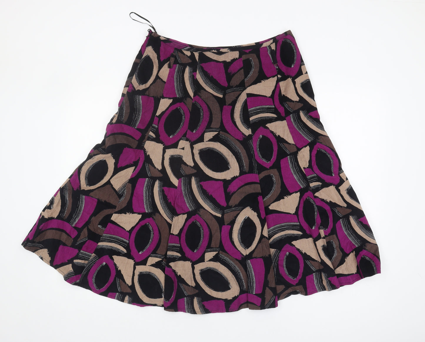 M&Co Women's Multicoloured A-Line Skirt Size 12