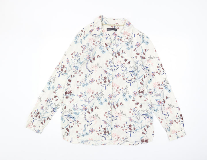 Marks and Spencer Women’s Ivory Floral Blouse Size 12
