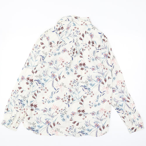 Marks and Spencer Women’s Ivory Floral Blouse Size 12