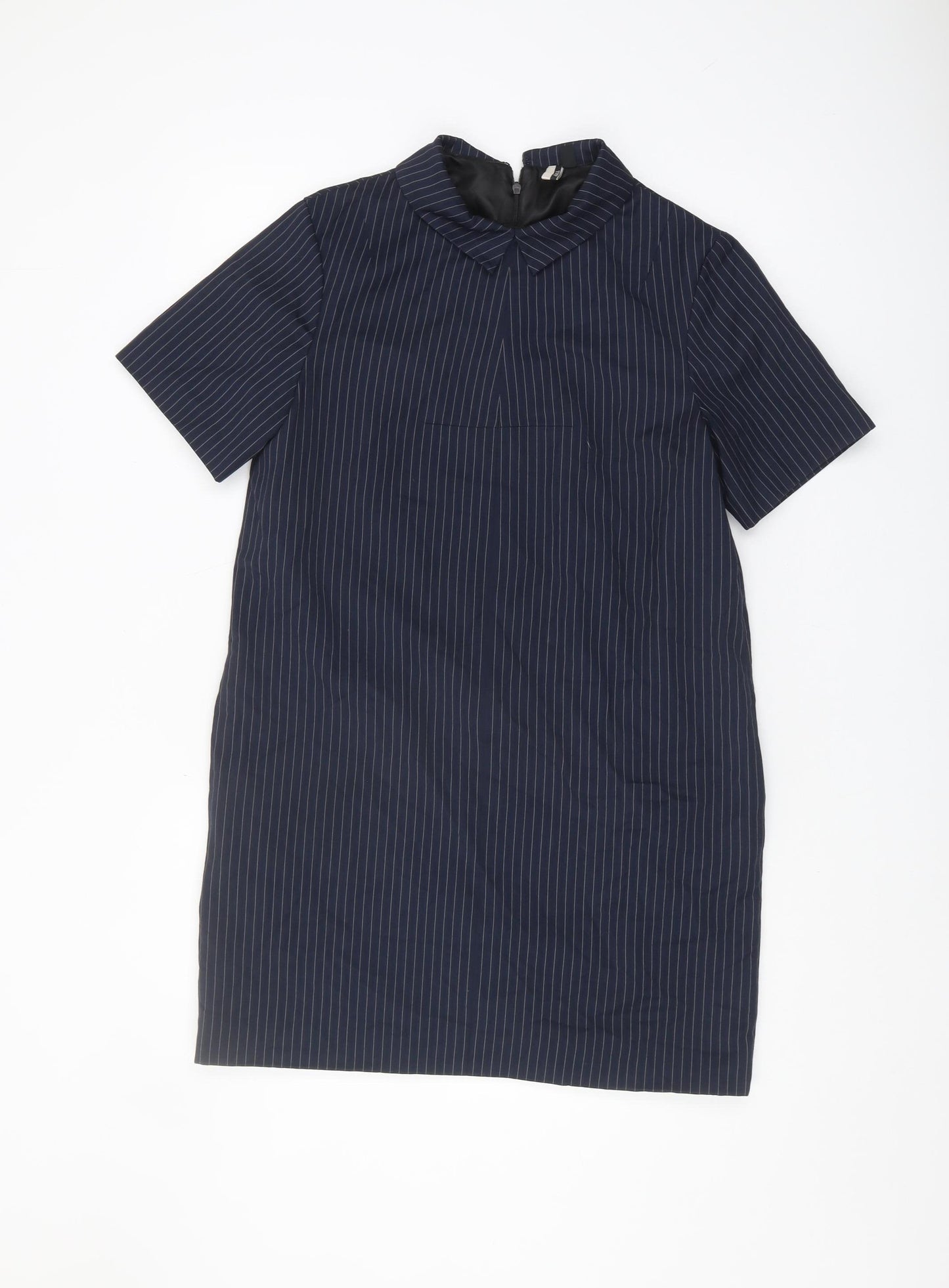 Topshop Women's Blue Shift Dress, Size 8, Workwear