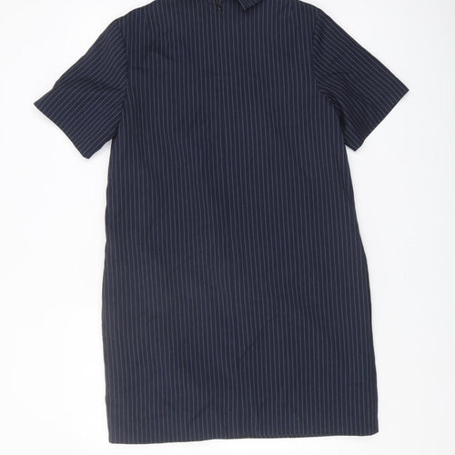 Topshop Women's Blue Shift Dress, Size 8, Workwear