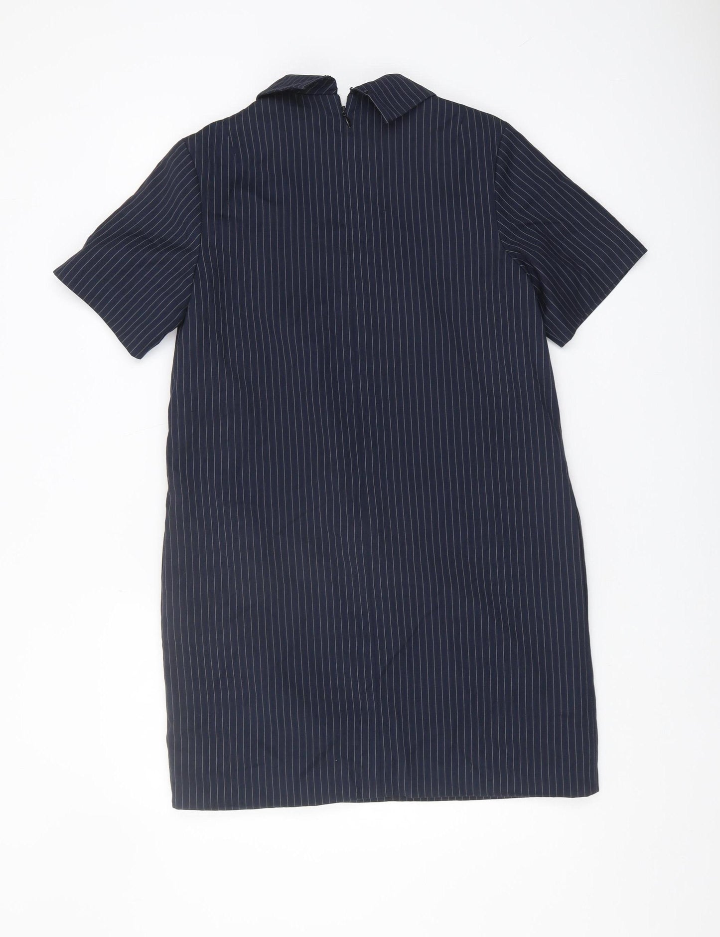 Topshop Women's Blue Shift Dress, Size 8, Workwear