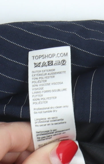 Topshop Women's Blue Shift Dress, Size 8, Workwear