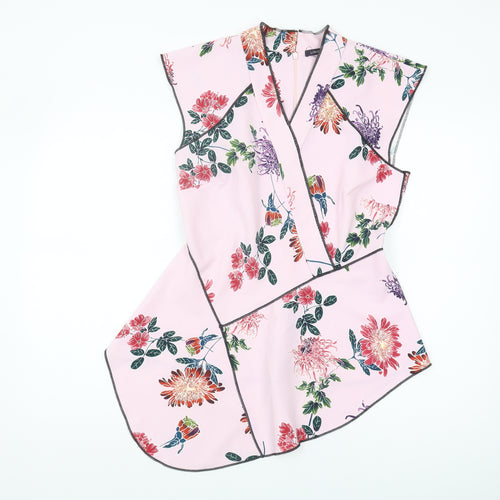 Marks and Spencer Women's Pink Floral Kimono Blouse Size 10