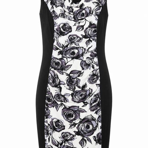 Phase Eight Women's Black Floral Bodycon Dress, Size 12