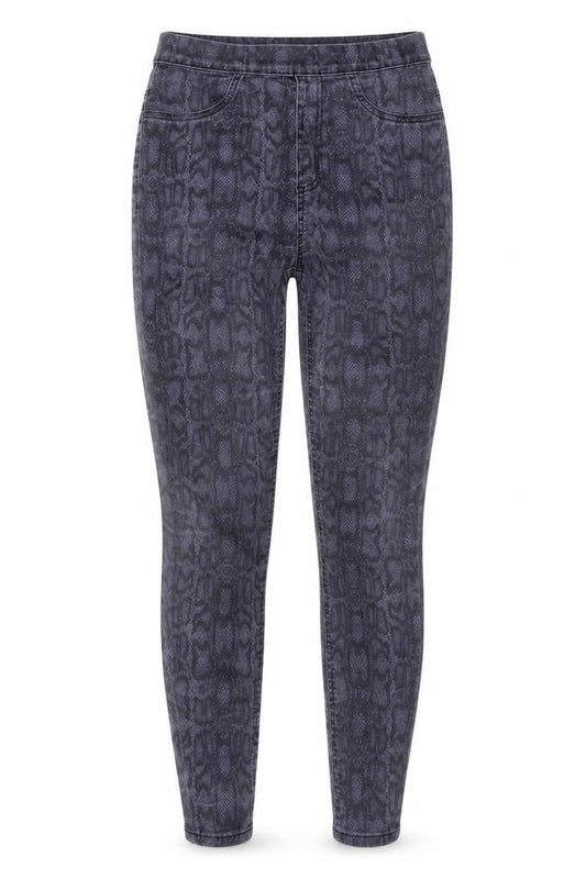 Front view of Marks & Spencer Blue Animal Print Jegging -, size 10