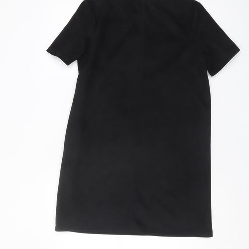 ZARA Women's Black Shift Dress, Size 12, Casual Elegance