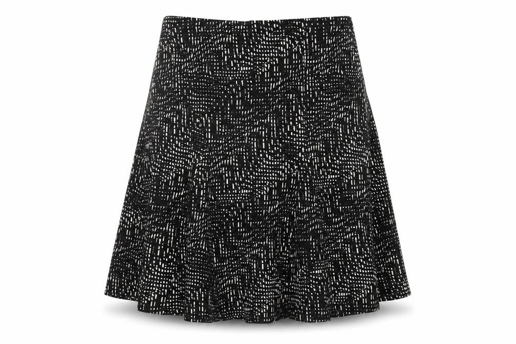 Marks and Spencer Women’s Black Geometric A-Line Skirt, Size 16