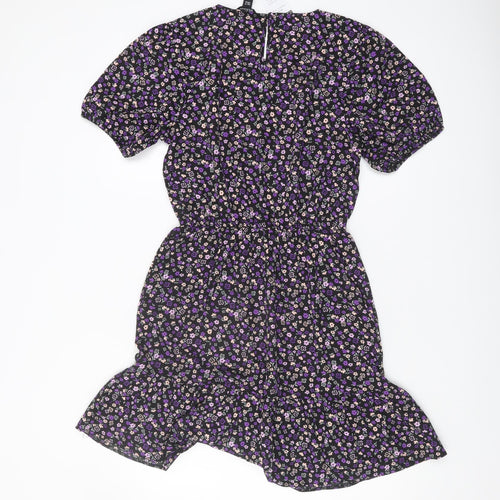 New Look Girls Multicoloured Fit & Flare Floral Dress Size L