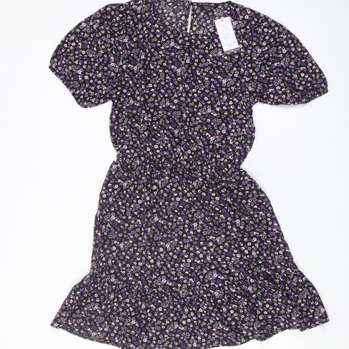 New Look Girls Multicoloured Fit & Flare Floral Dress Size L