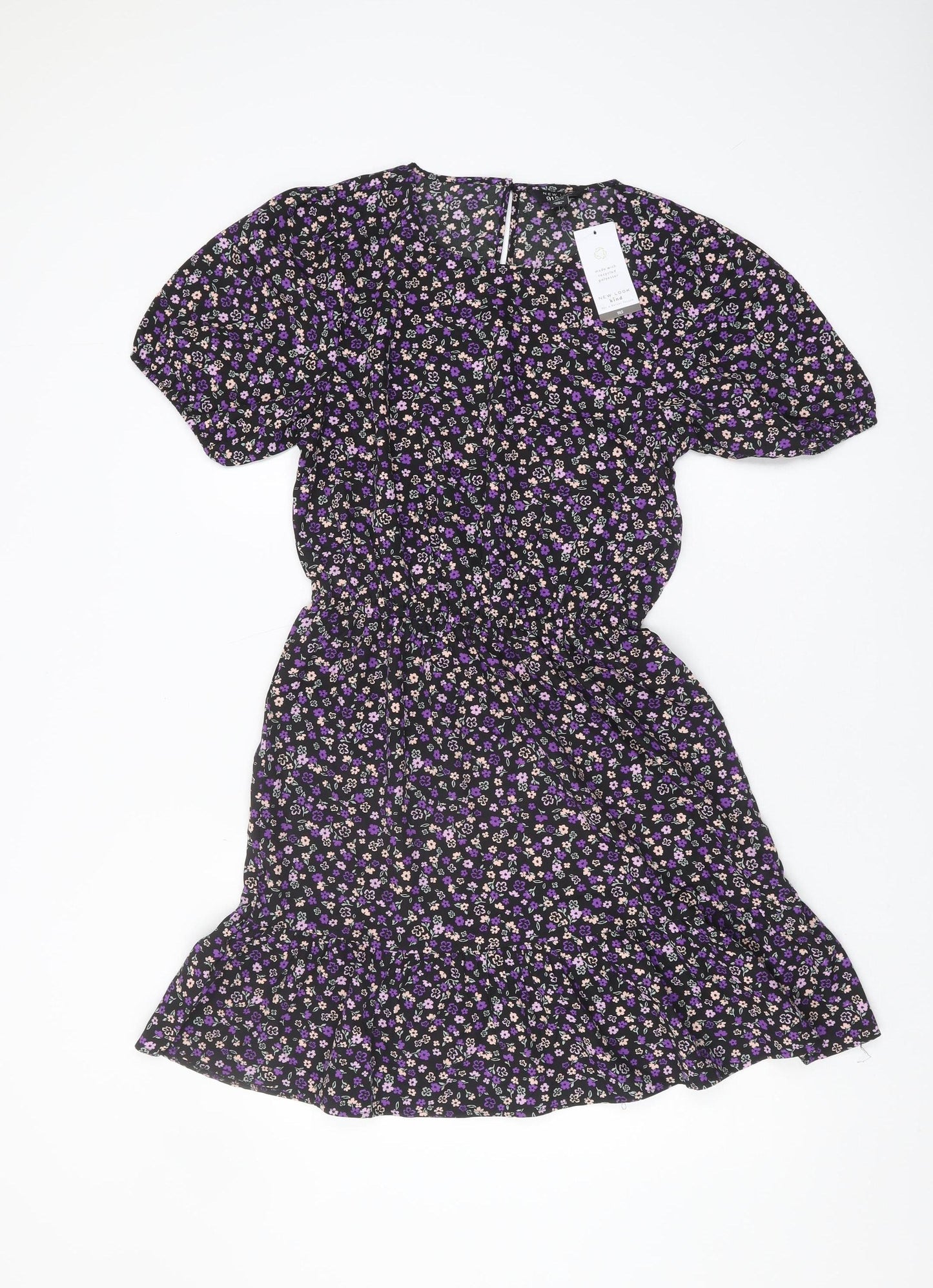New Look Girls Multicoloured Fit & Flare Floral Dress Size L