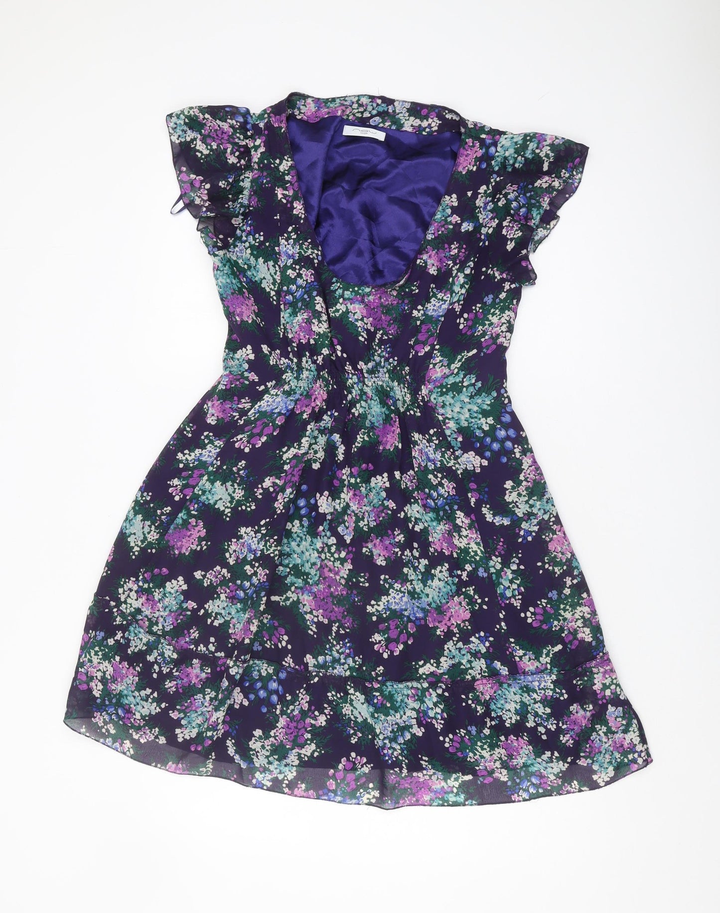 New Look Women's Multicoloured A-Line Dress Size 12