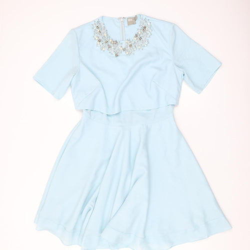 ASOS Women's Blue Fit & Flare Dress Size 12