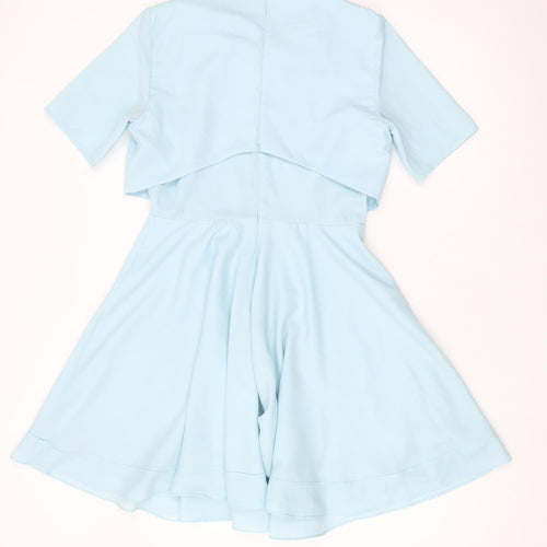 ASOS Women's Blue Fit & Flare Dress Size 12