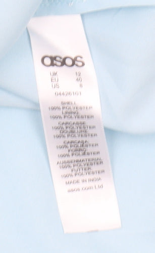 ASOS Women's Blue Fit & Flare Dress Size 12