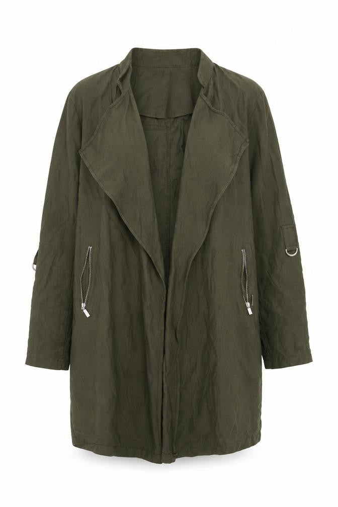Front view of Select Women's Green Military Jacket, size 6