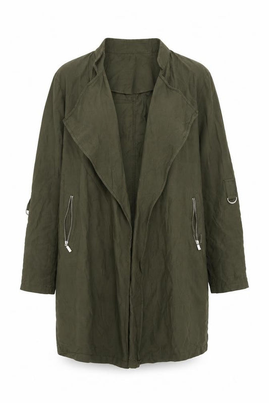 Front view of Select Women's Green Military Jacket, size 6