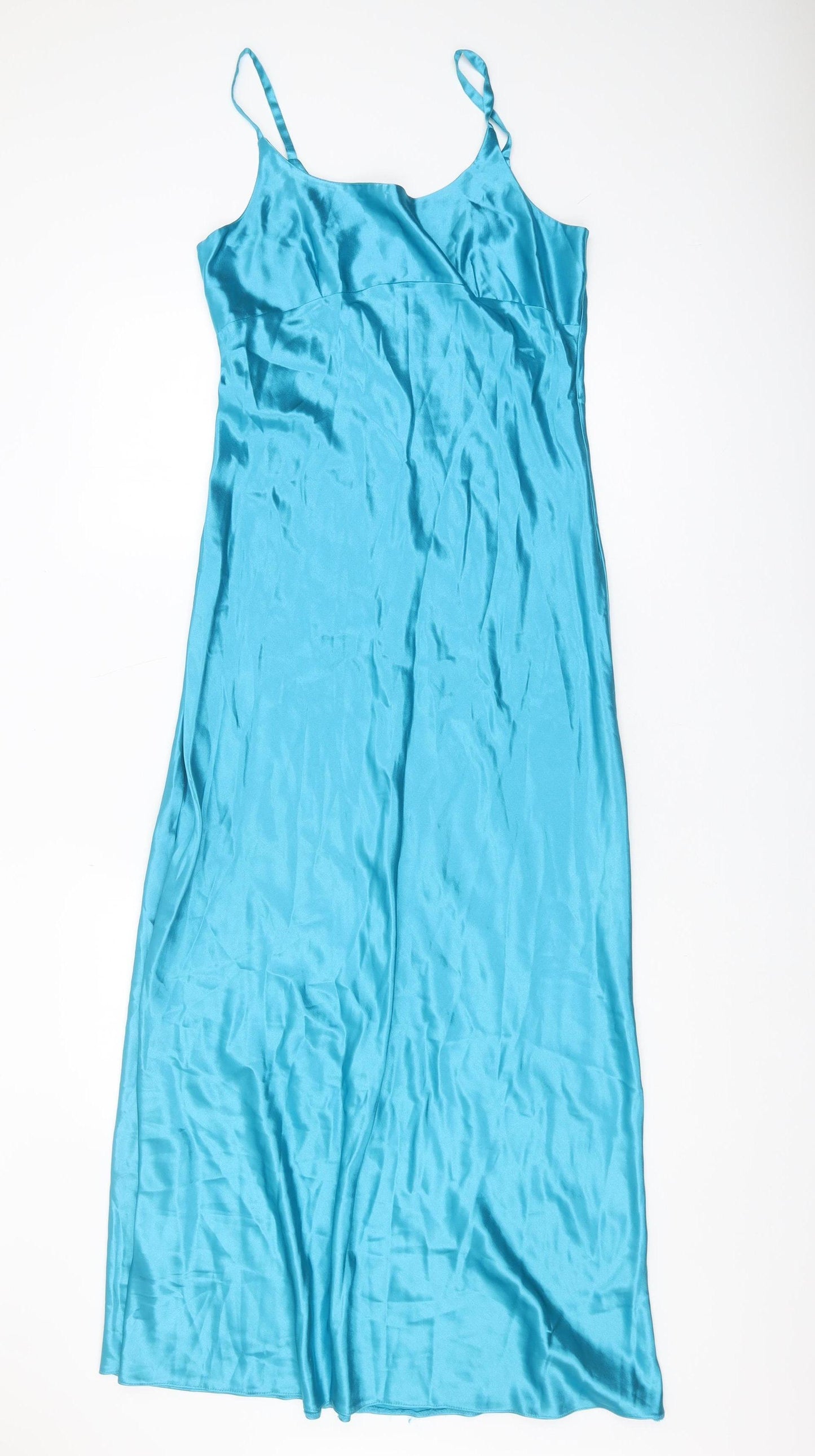 Bay Trading Company Women's Blue Slip Dress Size 12