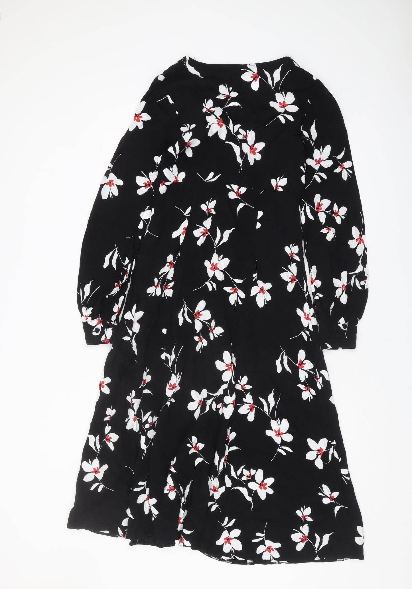 New Look Women's Black Floral Dress Size 8