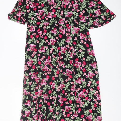 Dusk Women's Multicoloured Floral Midi A-Line Dress