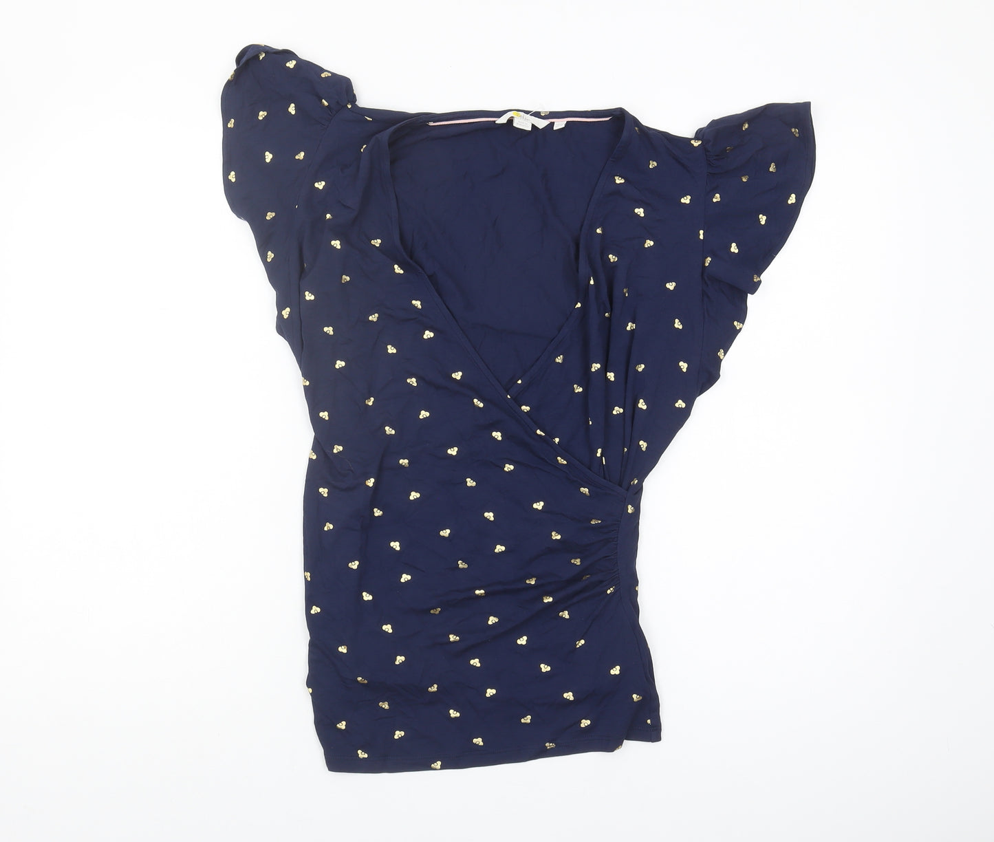 Boden Women's Blue Wrap Top, Size 14