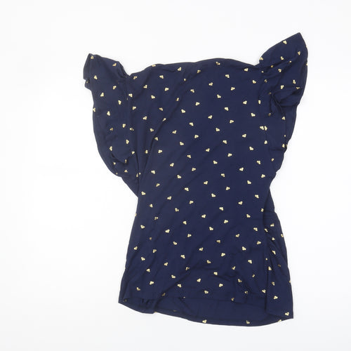 Boden Women's Blue Wrap Top, Size 14