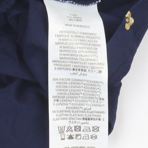 Boden Women's Blue Wrap Top, Size 14