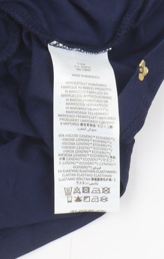 Boden Women's Blue Wrap Top, Size 14