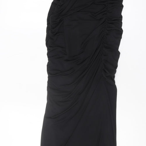 New Look Women's Black Midi Asymmetric Dress Size 12
