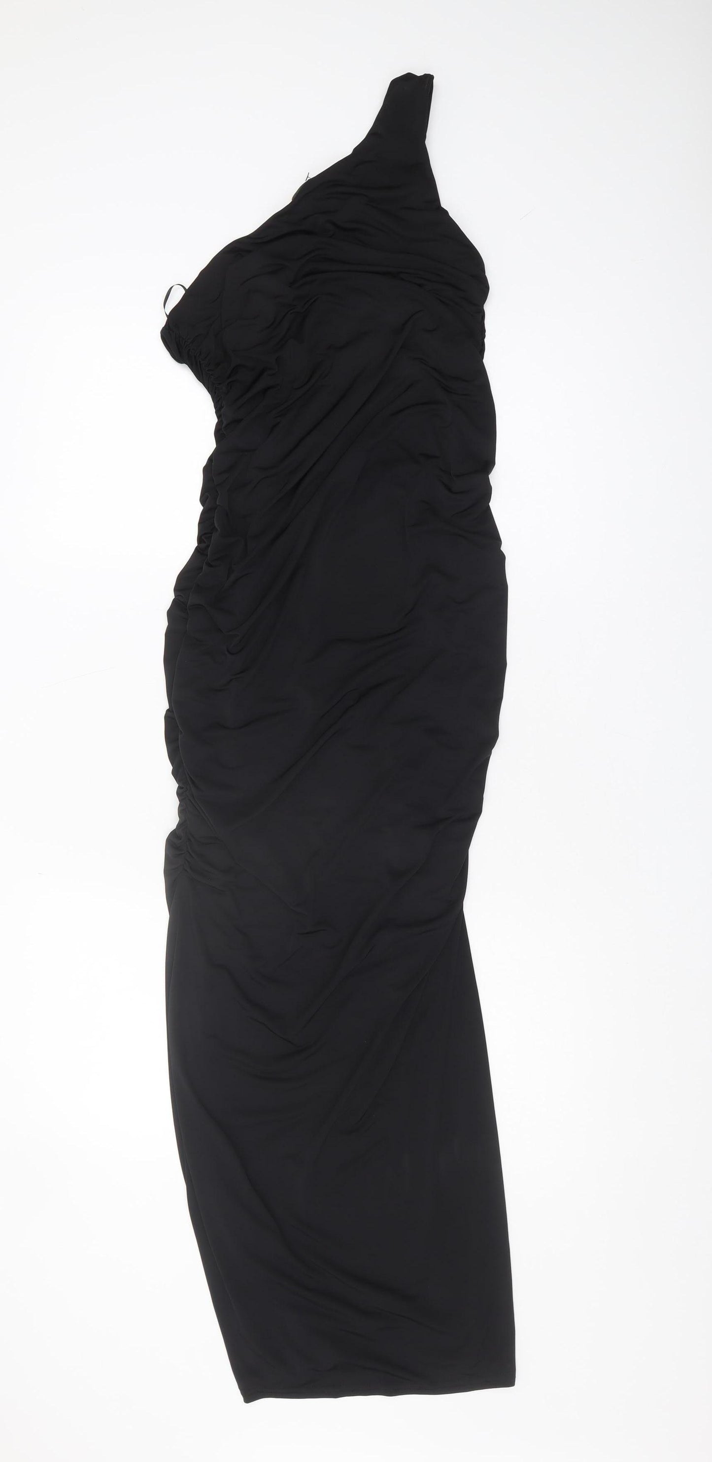 New Look Women's Black Midi Asymmetric Dress Size 12