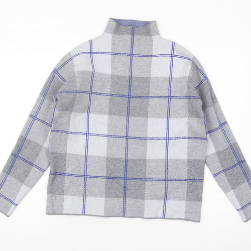 Rachel Zoe Women's Grey Plaid Pullover Jumper - M