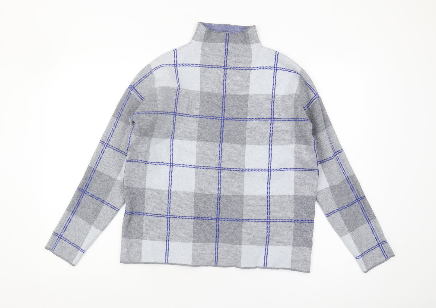 Rachel Zoe Women's Grey Plaid Pullover Jumper - M