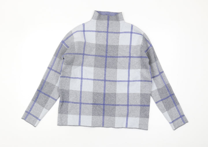Rachel Zoe Women's Grey Plaid Pullover Jumper - M