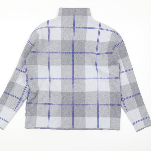 Rachel Zoe Women's Grey Plaid Pullover Jumper - M