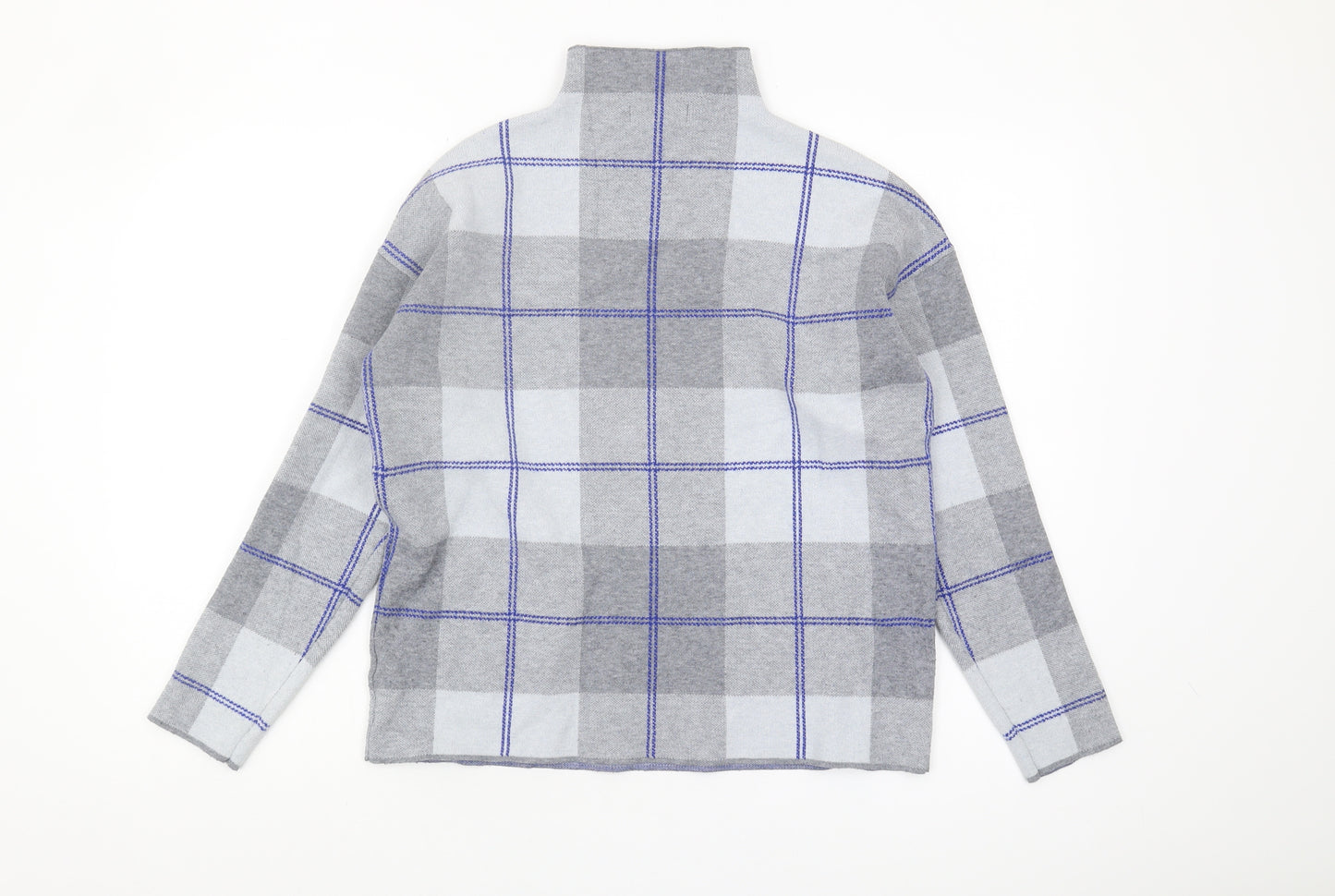 Rachel Zoe Women's Grey Plaid Pullover Jumper - M