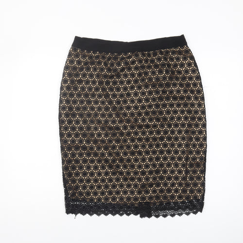 Marks and Spencer Women's Black Lace Pencil Skirt Size 16