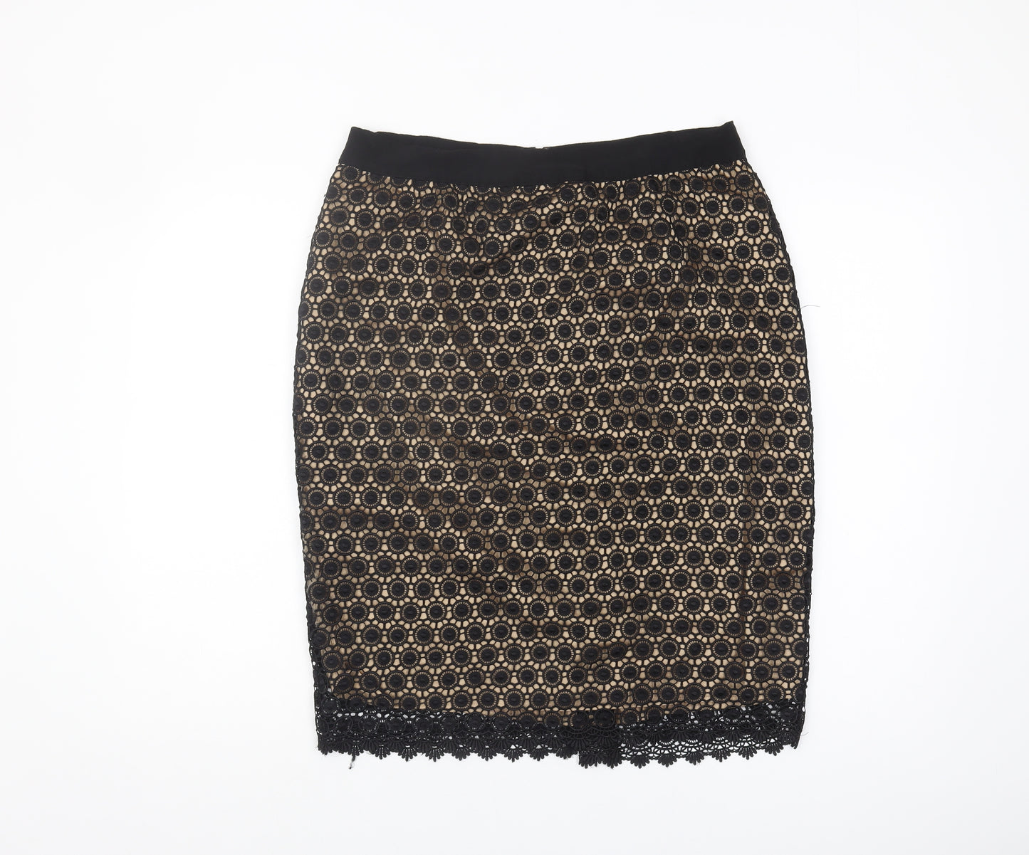 Marks and Spencer Women's Black Lace Pencil Skirt Size 16