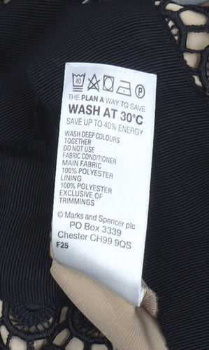 Marks and Spencer Women's Black Lace Pencil Skirt Size 16