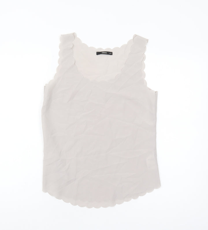 Oasis Women's Beige Tank Top Size 8