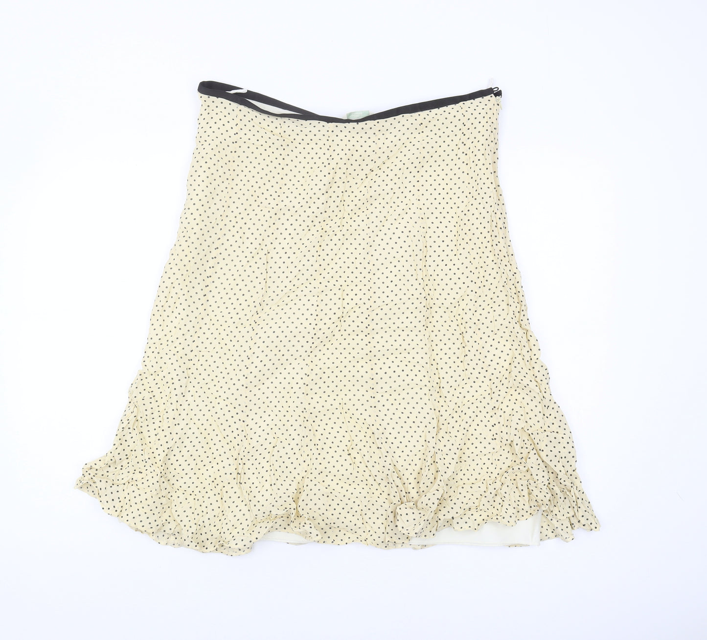 Marks and Spencer Women's Ivory Polka Dot Skirt, Size 14