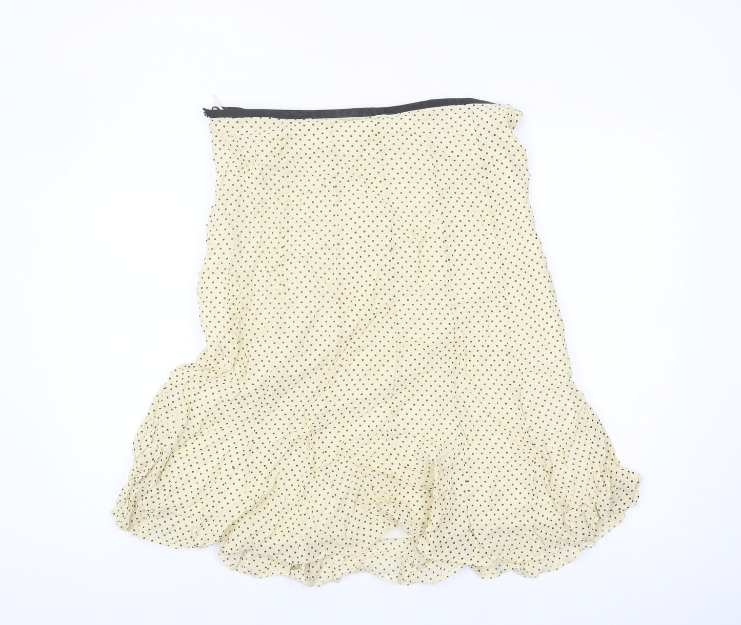 Marks and Spencer Women's Ivory Polka Dot Skirt, Size 14