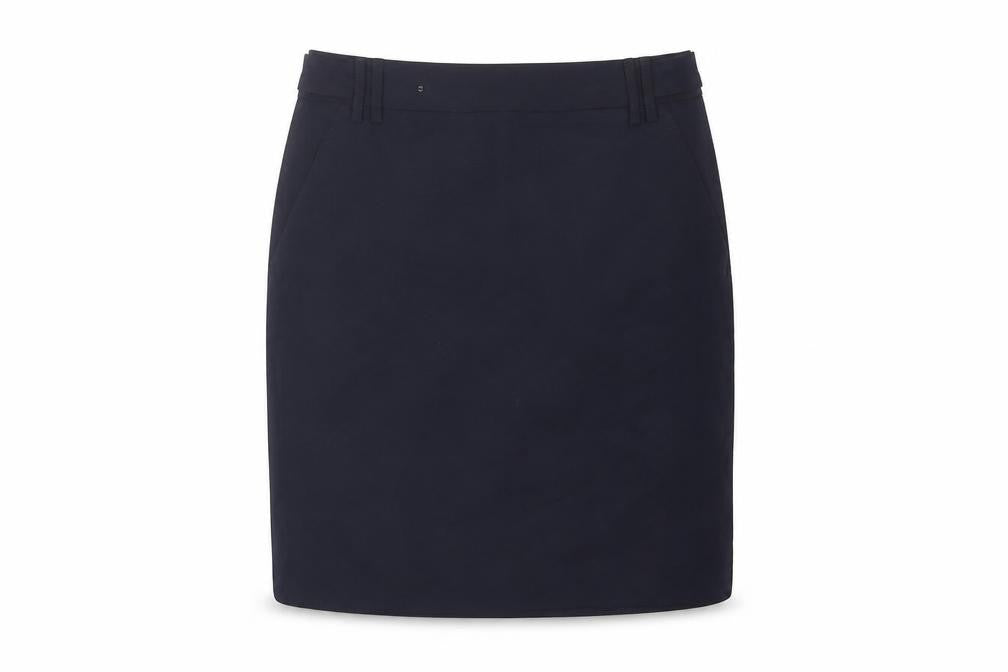 Front view of Next Women's Blue Pencil Skirt, size 10, with Pockets