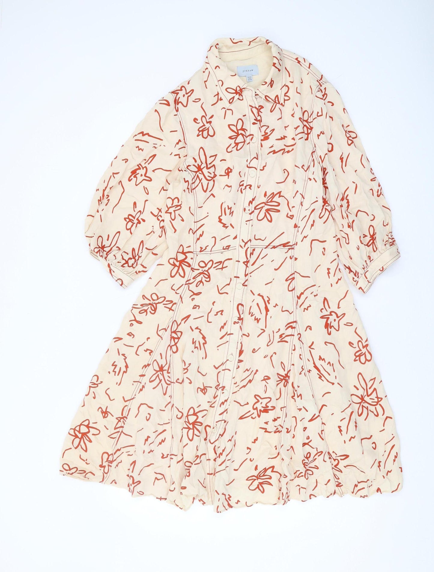 Jigsaw Women's Multicoloured Floral Dress UK 10